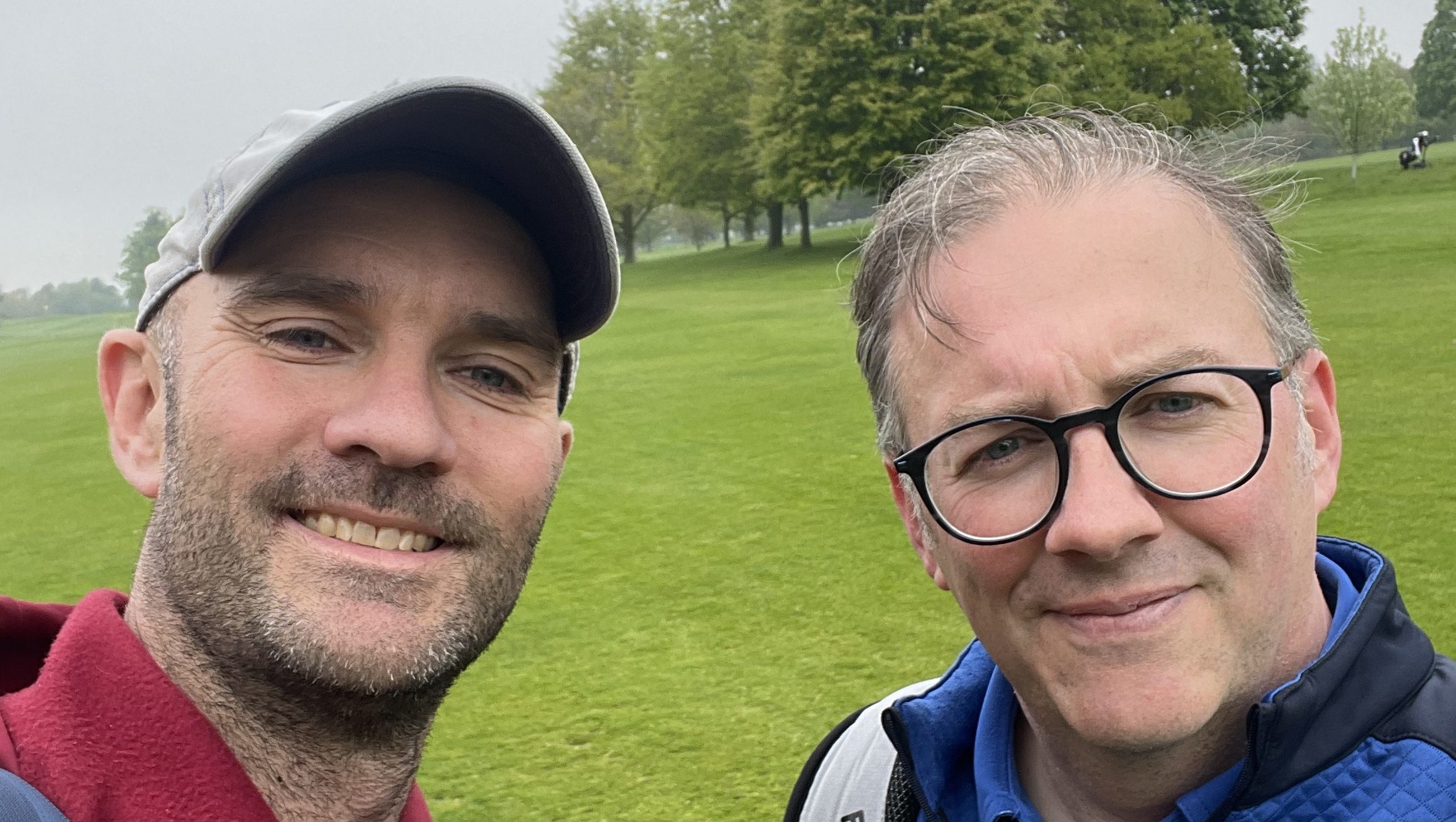 Eddie and Dave golfing